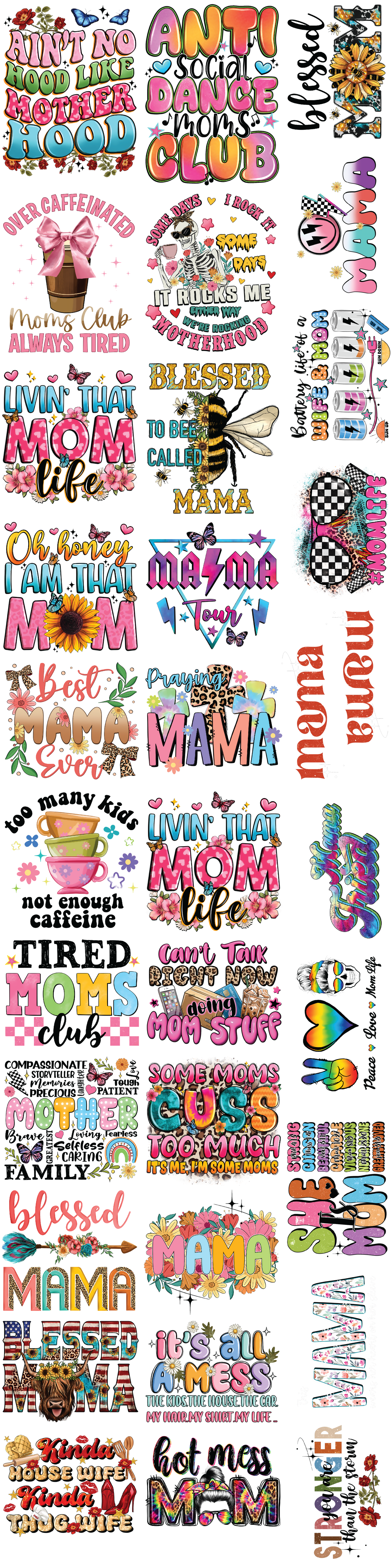 Mama 30"X120" Pre-Made Gang Sheet