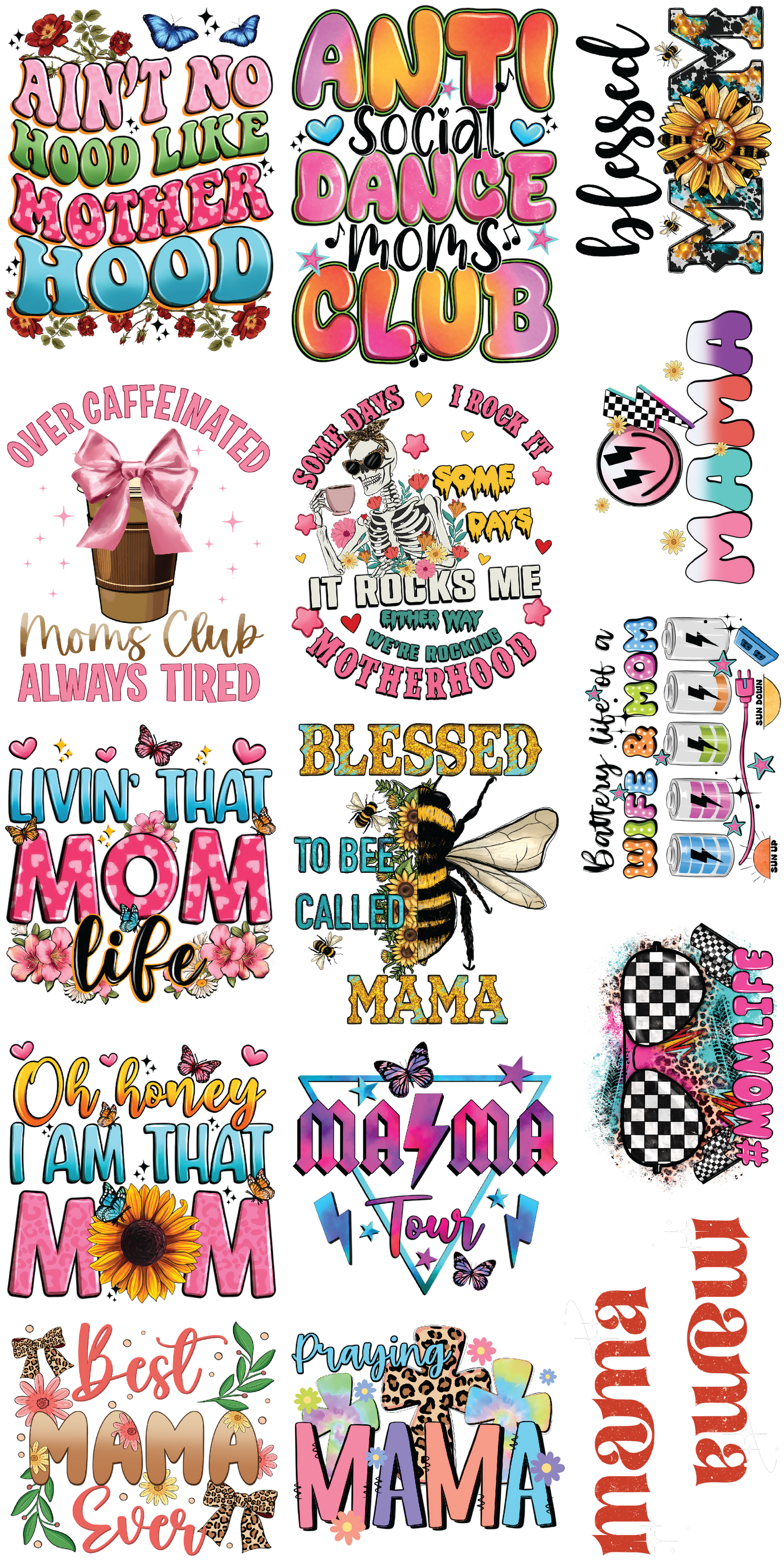 Mama 30"X60" Pre-Made Gang Sheet