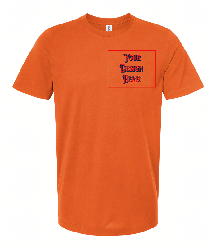 Custom T-Shirt - Left Pocket & Back Print Only