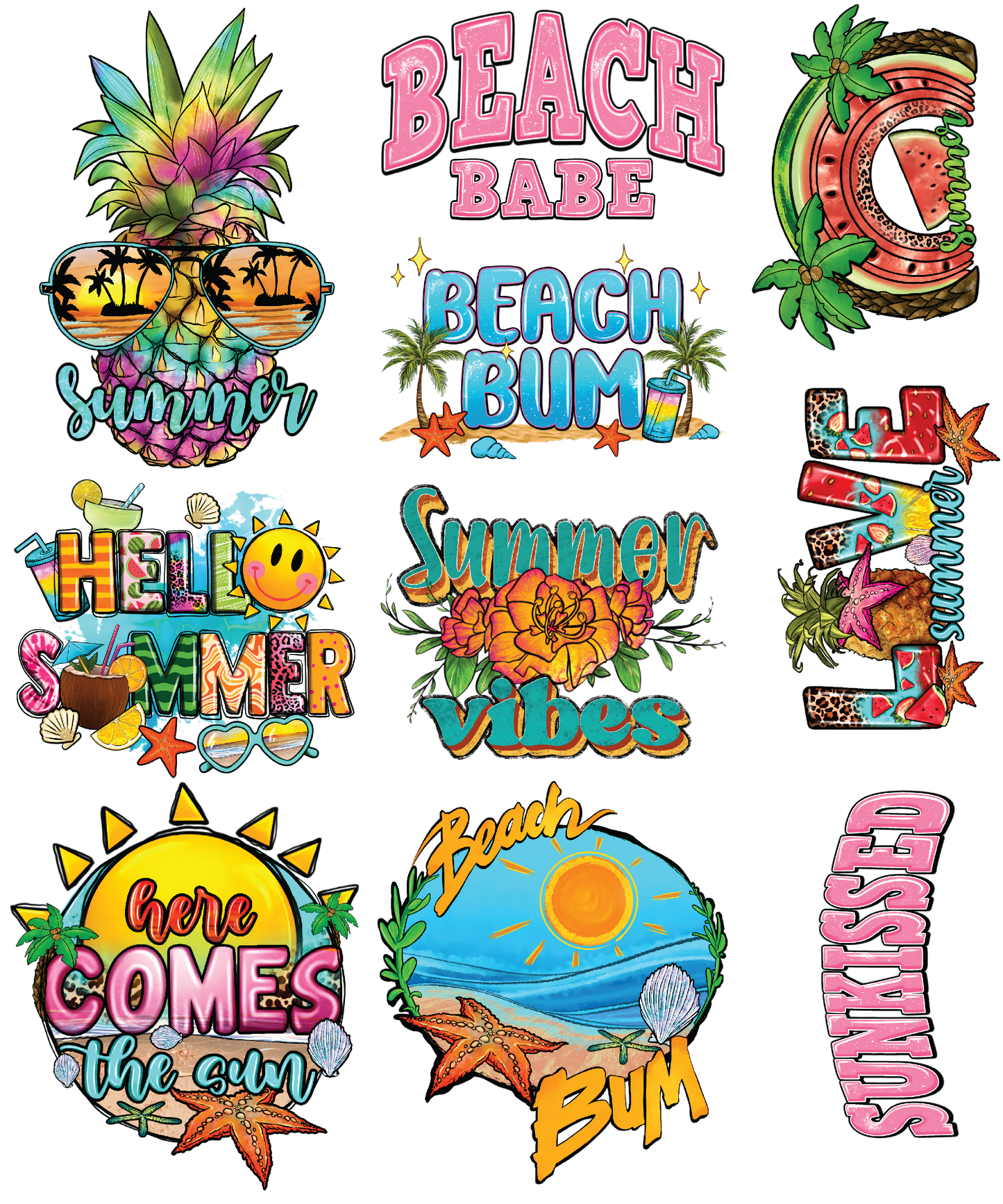 Summer 30"X36" Pre-Made Gang Sheet