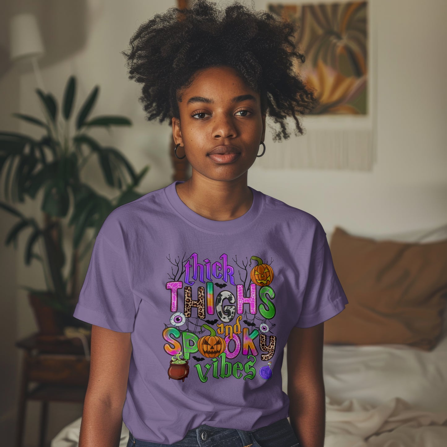 Thick Thighs & Spooky Vibes T-Shirt
