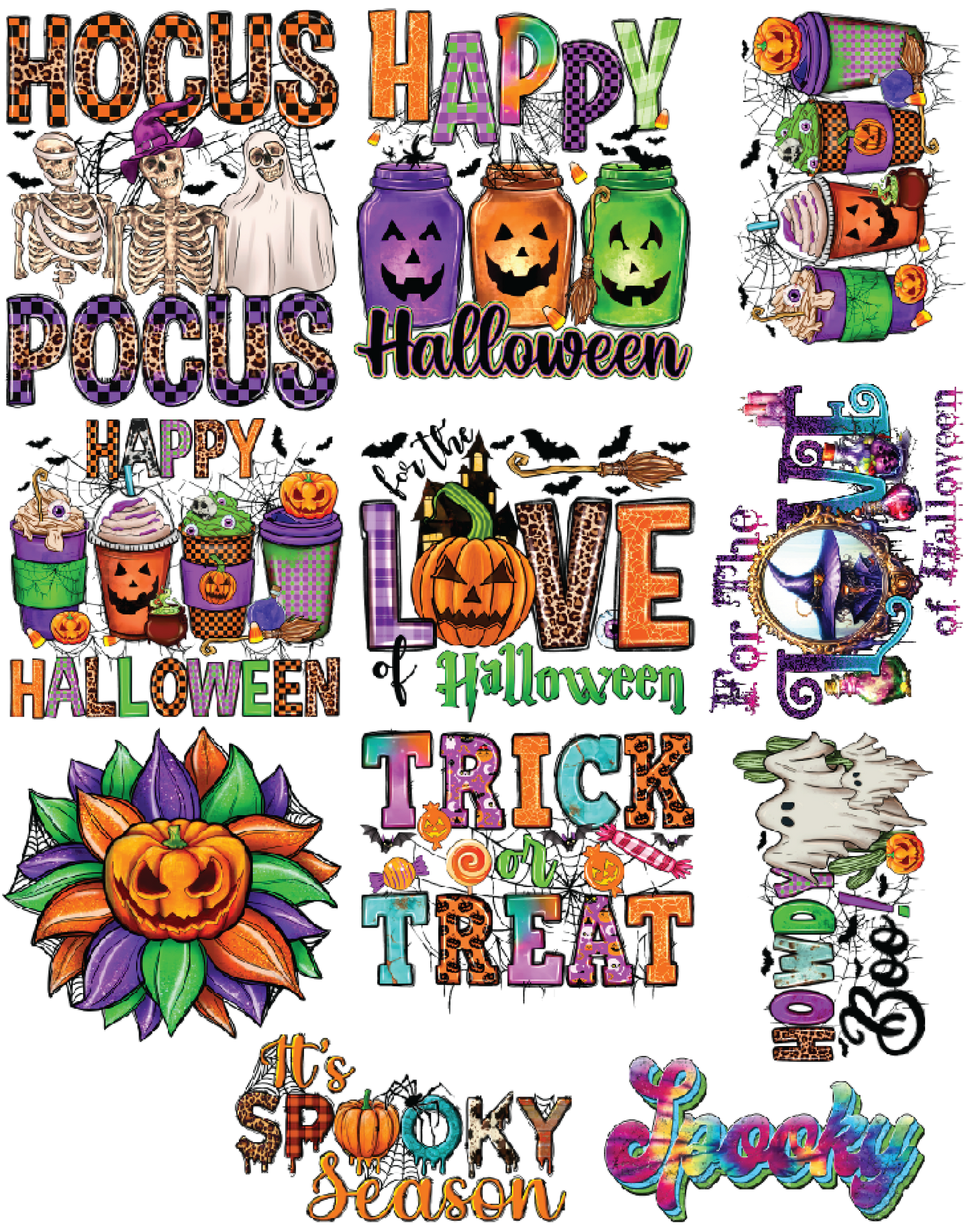 Halloween 30"X36" Pre-Made Gang Sheet