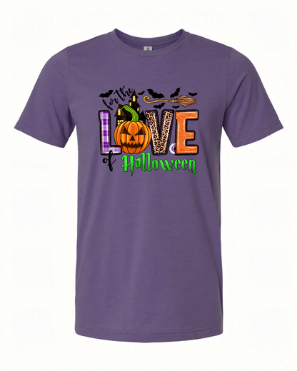 For The Love of Halloween Broom T-Shirt