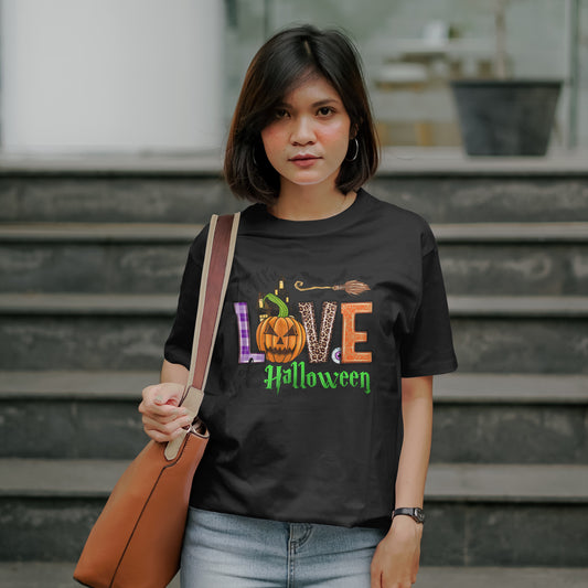 For The Love of Halloween Broom T-Shirt