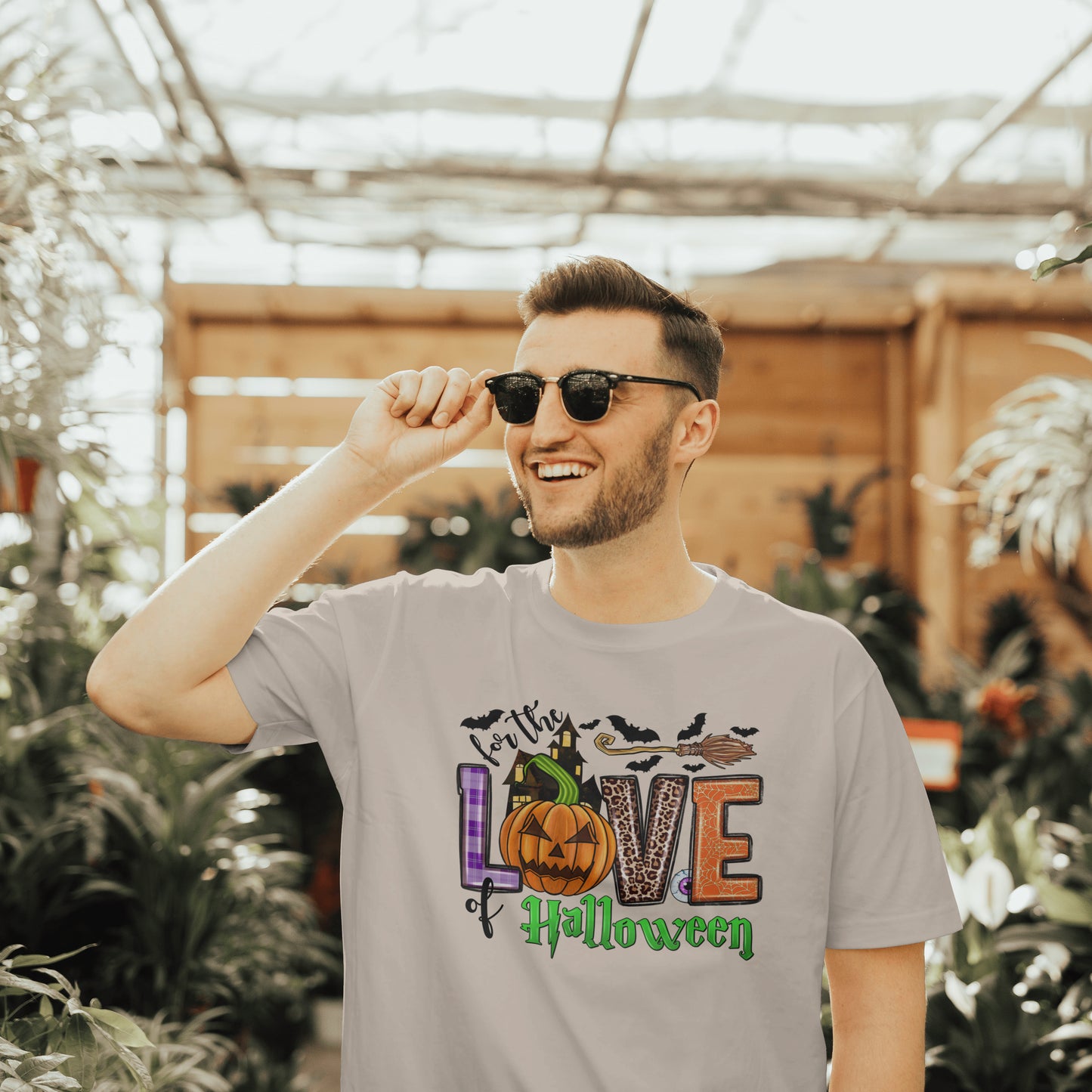 For The Love of Halloween Broom T-Shirt