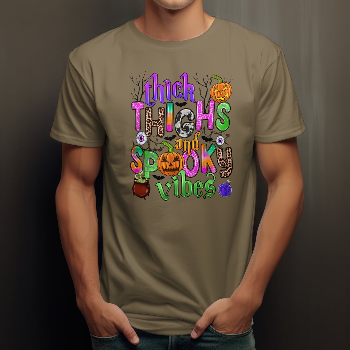 Thick Thighs & Spooky Vibes T-Shirt